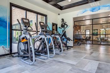 the gym at the monarch club apartments